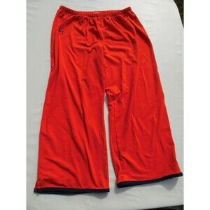 Under Armour Capri Womens medium Neon Orange HeatGear No Slip Waistband Yoga